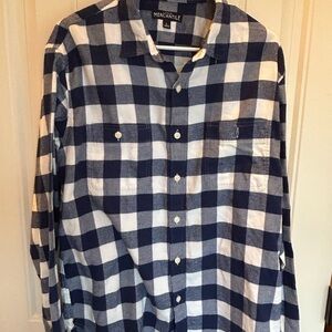 J. Crew White and Blue Button Down Shirt Classic Style